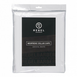 Пеньюар с неопреновым воротником REBEL BARBER Crystal White (белый), 200 см