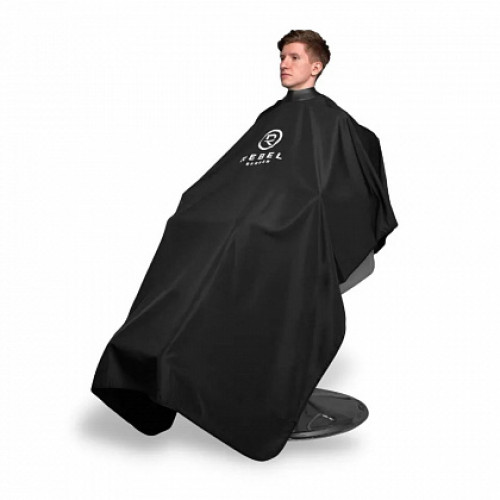 Пеньюар с неопреновым воротником REBEL BARBER Noble Black (черный), 200 см