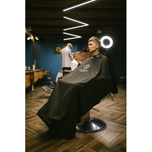 Пеньюар с неопреновым воротником REBEL BARBER Noble Black (черный), 200 см