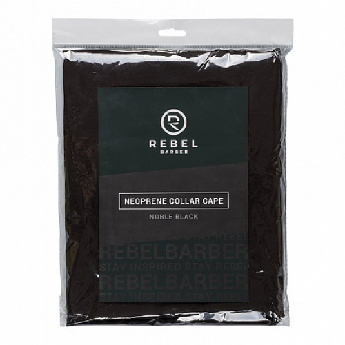 Пеньюар с неопреновым воротником REBEL BARBER Noble Black (черный), 200 см