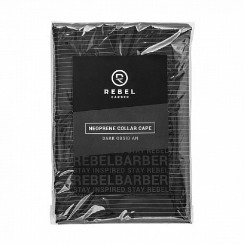 Пеньюар с неопреновым воротником REBEL BARBER Dark Obsidian (черный в полоску), 200 см