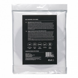 Пеньюар с неопреновым воротником REBEL BARBER Crystal White (белый), 200 см