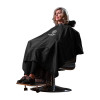 Пеньюар с неопреновым воротником REBEL BARBER Noble Black Сompact Edition (черный), 150 см