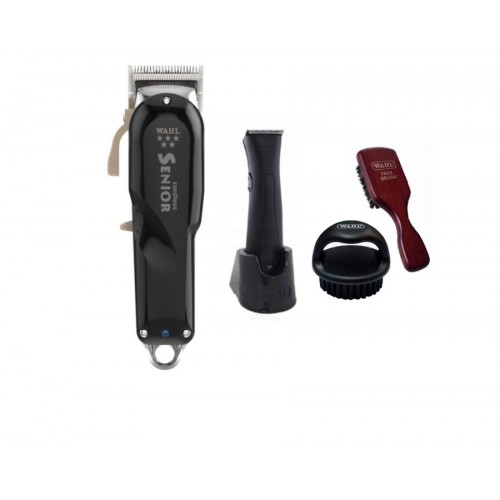 Wahl Fade Master Cordless-3 машинка для стрижки Senior и триммер Beret Stealth + 2 щетки для фейда Wahl (в подарок)