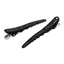 Зажимы для волос Y.S. Park Shark clip, 106 мм, черные (2 шт.)