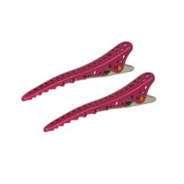 Зажимы для волос Y.S. Park Shark clip, 106 мм, розовые (2 шт.)